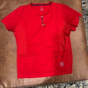 Koi Lite XL Scrub Top Red
